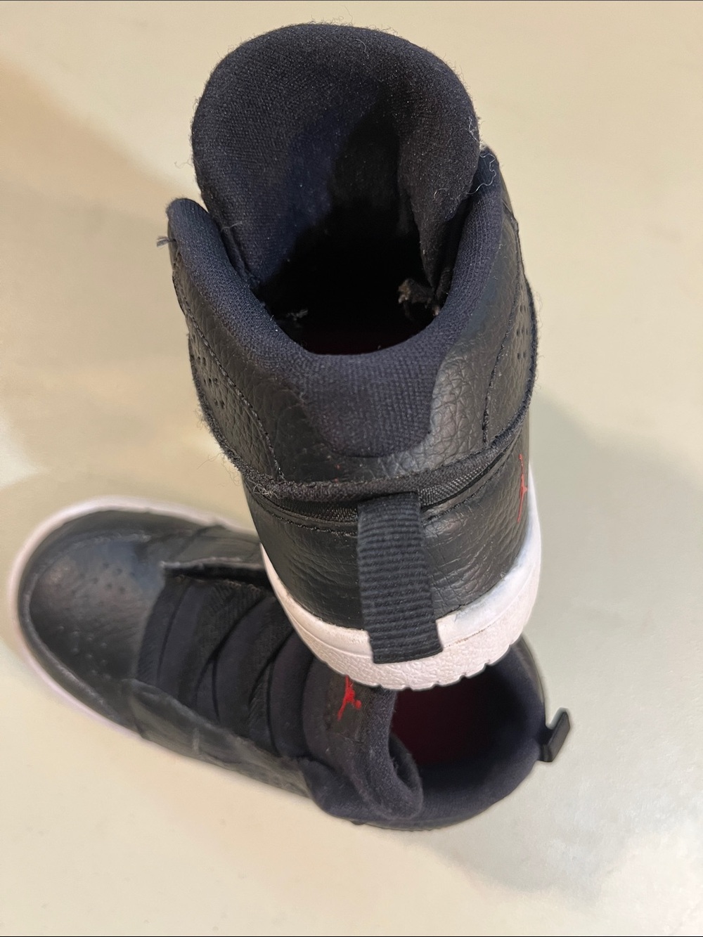 Jordan Kids Black and Red High-Top Sneakers - Picture 5 of 5